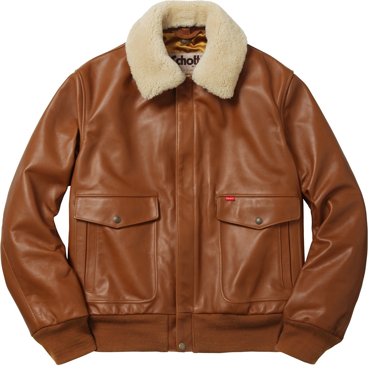 Supreme®/Schott® Leather A-2 Flight Jacket view 2